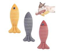 Lot de 3 jouets en forme de poisson pour animaux domestiques, jouets à mâcher pour animaux domestiques, jouets à mâcher pour animaux de compagnie, jouets en peluche pour animaux de compagnie