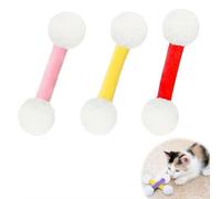 Lot de 3 jouets géants en coton pour chat, jouet interactif pour chat d'intérieur de 13 cm, jouet interactif pour chat d'intérieur (rose)