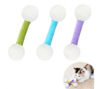 Lot de 3 jouets géants en coton pour chat, jouet interactif pour chat d'intérieur de 13 cm, jouet interactif pour chat d'intérieur (vert)