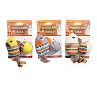 Lot de 3 jouets interactifs à mâcher pour chats en peluche - Jouet interactif à mâcher - Excellent cadeau - Jouet interactif pour chats en peluche - Jouet de dentition à mâcher pour chaton sans herbe