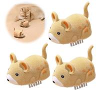 Lot de 3 Jouets interactifs électriques pour Chat et Souris, Mouvement Automatique pour éviter Les Obstacles, Jouets interactifs pour Chats avec Piles pour Que Les Chats puissent Courir