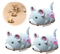 Lot de 3 Jouets interactifs électriques pour Chat et Souris, Mouvement Automatique pour éviter Les Obstacles, Jouets interactifs pour Chats avec Piles pour Que Les Chats puissent Courir