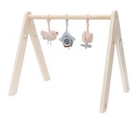 Jollein Arche de Jeu pour bébé - Lovely Birds - Lot de 3 Jouets pour bébé avec Oiseau, nichoir et Fleur - Favorise Les Sens et la motricité - pour bébé - Vieux Rose/Vert lac