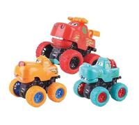 Lot de 3 jouets pour camions à friction Push and Go pour véhicules de camions Push and Go - Véhicules interactifs à friction pour les acrobaties pour anniversaire, Noël