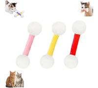 Lot de 3 jouets pour chat en forme de Q Tip - Jouet géant en coton doux - Jouet interactif pour le nettoyage des dents - Jouet à mâcher robuste pour l'intérieur - Cadeau pour les amoureux des chats