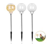 Lot de 3 jouets pour poules - Distributeur de nourriture pour poules - Distributeur automatique de nourriture pour poules - Avec alimentation lente - Jouet interactif pour l'extérieur