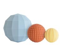 Lot de 3 jouets sensoriels nesting spheres bleu, jaune, marron TU