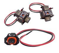 (Lot de 3) Kit Réparation INJECTEUR Câble Faisceau de Câblage Fiche Électrique Prise de Connectique Connecteur Plug Adaptateur d'Injecteur Bosch 2 fils 2 Broches pour Injection Bosch