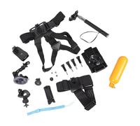 Lot de 3 kits de montage professionnels pour caméra d'action - Harnais de poitrine - Autoportrait - Tige d'absorption pour sports de plein air - Filmer et enregistrer une tasse d'absorption