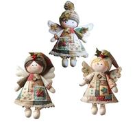 Lot de 3 kits de poupées d'ange en tissu de 15,2 cm faites à la main pour les débutants, les vacances de guérison (acrylique
