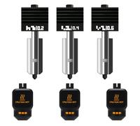 Lot de 3 kits hotend améliorés de 0,2 mm + 0,4 mm + 0,6 mm pour Bambu Lab P2S/H2D/H2S/H2C, extrudeuse avec buse en acier trempé et bloc chauffant électroplaqué pour accessoires d'imprimante 3D en