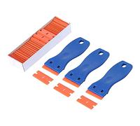 Lot de 3 lames de rasoir en plastique et 100 lames de rasoir double en plastique de 1,5 mm pour vitres teintes, outil vinyle