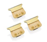 Lot de 3 lames de rechange DLC 2.0 compatibles avec BaBylissPRO Barberology pour tondeuses à cheveux (FX787), compatibles avec les tondeuses LoPROFX (FX726), noir (doré)
