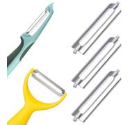Lot de 3 Lames de Rechange,Lame pour Eplucheur Vertical, Professionnel Lames,D'éplucheur en Acier Inoxydable,pour éplucheur professionnel, éplucheur turbo, éplucheur économique