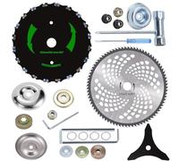 Lot de 3 lames de scie pour débroussailleuse - 255/230 x 25,4 mm - En métal dur - 36T/80T - Pour scie circulaire et débroussailleuse