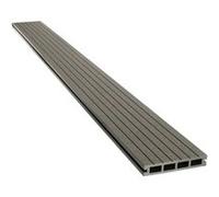 Lot de 3 lames de terrasse composite alvéolaires - Long: 2,4m - surface 1m² - Ardoise G