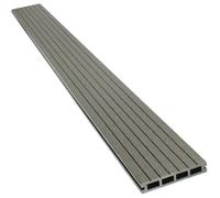 Lot de 3 lames de terrasse composite alvéolaires - Long: 2,4m - surface 1m² - Gris