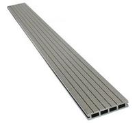 Lot de 3 lames de terrasse composite alvéolaires - Long: 2,4m - surface 1m² - Gris