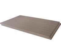 Lot de 3 lames de terrasse composite pleines - Long: 2,4m -1 m2- Marron
