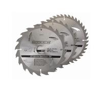 Silverline 590591 Lot de 3 lames de scie circulaire TCT 20T, 24T et 40T 190 x 30 mm