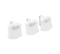 Lot de 3 lampes à capteur de toilettes 16 couleurs pour éclairage nocturne activé par le mouvement intelligent