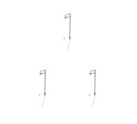 Lot de 3 lampes à tête unique 1:50/1:87 pour maquette de chemin de fer, cour, rue, lumière blanche chaude pour table de sable miniature, style 8