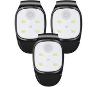 Lot De 3 Lampes Frontales Led Rechargeables Par Usb - Lumière De Sécurité Avec 4 Modes - Petite Lampe De Sécurité Rechargeable - Pour La Course, Le Jogging, Le Camping