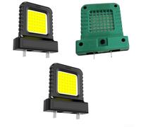 Lot de 3 lampes LED 14 W pour mini lanterne 20 V pour plates-formes de batterie 21 V avec éclairage lumineux large zone et boîtier en métal en plastique (3 pièces vertes)