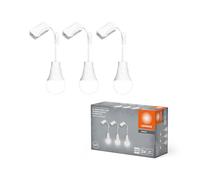 LEDVANCE Lot de 3 lampes LED Renovation A75 Terminal Block, blanc neutre 4 000 K, 10 W, 1 055 lm, blanc, pour chantiers, installation rapide