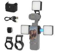 Lot de 3 lampes magnétiques pour selfie DJI Osmo Pocket 3/4/4p et Xtra Muse | Mini lumière vidéo LED rechargeable avec 3 modes de couleur et luminosité réglable, batterie 6500 K, 500 mAh