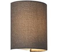 Lot de 3 Lampes Murales Brüssel en Forme Demi-Cercle E27 L'abat-jour en Lin 20 x 18 x 13 cm Gris [lux.pro] Gris