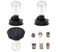 Lot de 3 lampes solaires de jardin, pièces de rechange de 8 cm, lampes solaires de rechange pour lampes LED extérieures, panneau solaire de rechange, panneau solaire suspendu pour lampes solaires de