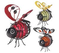 Lot de 3 lampes solaires en forme d'abeille à DEL pour décoration de jardin | Lampe de simulation d'insectes à suspendre | Lanterne solaire pour, jardin, terrasse, cour, jardin, balcon