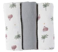 Set De 3 Langes Gorille En Mousseline Ecru TU