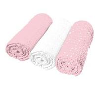 Lot de 3 Langes Bébé "Absorbant" 70x70cm Rose Rose G