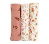 Sauthon Langes en coton bio Esmée 70 x 70 cm – Lot de 3