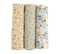 Sauthon Langes Promenons-Nous Coton bio 70 x 70 cm Lot de 3
