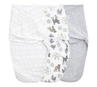 aden + anais essentials - Maxi Lange Bébé en Coton - Couverture Bébé pour Émmaillotage - Sac de Couchage pour Nourrisson - Langes Coton Bébé - Gigoteuse Naissance - 0-3 Mois - Gris, Lot de 3 EWSK30005