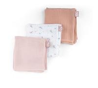Lot de 3 langes - DOOMOO - Gaze de coton biologique - Certifié Oeko-Tex - Rose
