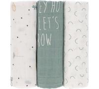 Lot de 3 langes en bambou vert d'eau Garden Explorer (80 x 80 cm)