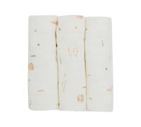 Lot De 3 Langes En Coton Bébé Beige TU