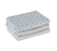 Lot De 3 Langes En Coton Bio Lil Planet Bleu Clair Et Gris Argenté TU