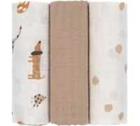 Lot de 3 langes en coton bio little mateys (85 x 85 cm)