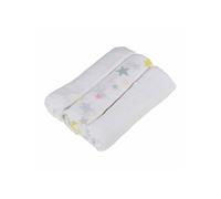 Lot de 3 Langes en Coton "Ciel" 70cm Gris