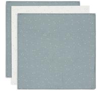 Lot de 3 langes en coton Twinkling Sea Green (70 x 70 cm)
