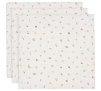 Jollein Langes Mousseline Bébé - Animal Friends - Lot de 3-70x70 cm - 100% Coton - Linges Bébé - Certifiée OEKO-TEX