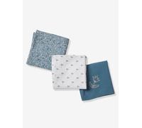 Lot de 3 langes en gaze de coton INDIA lot bleu TU