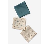 Lot de 3 langes en gaze de coton MINISAURUS multicolore TU