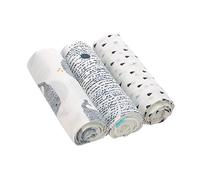 Lot de 3 Langes en Mousseline Baleine - LASSIG