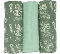 Lot de 3 langes en mousseline de coton Feuille (70 x 70 cm)